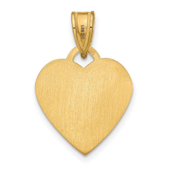 Sterling Silver/Gold-plated Small Heart Picture Jewelry Pendant - Picture 3 of 4